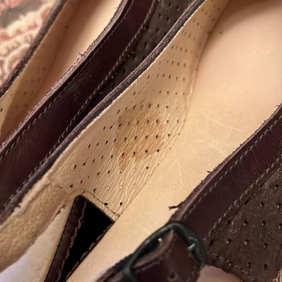 La Plume Leather Open Toe Sling Back Sandals Brown Ladies size 38 - Picture 6 of 16